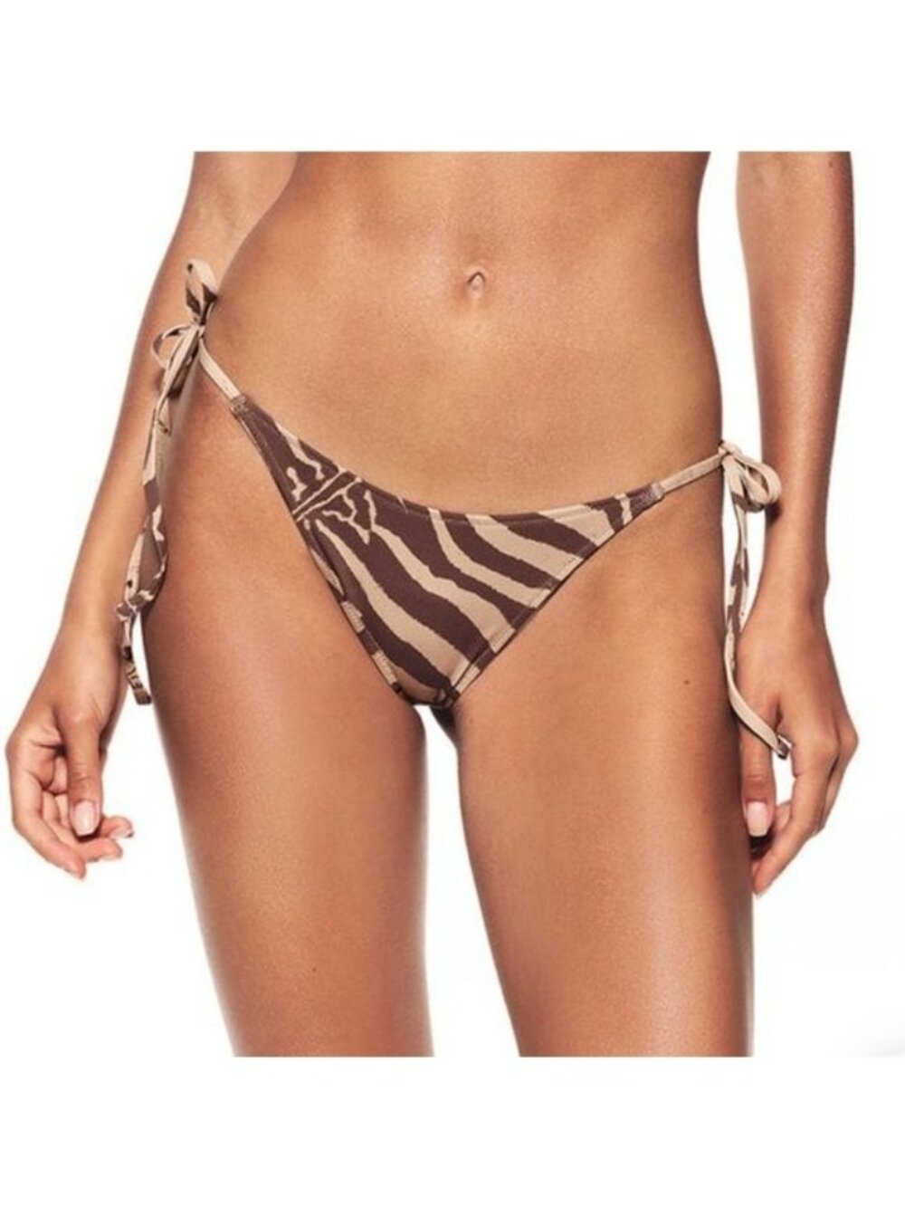 NWT SKIMS x ROBERTO CAVALLI DIPPED TIE BOTTOMS ZEBRA SZ SMALL